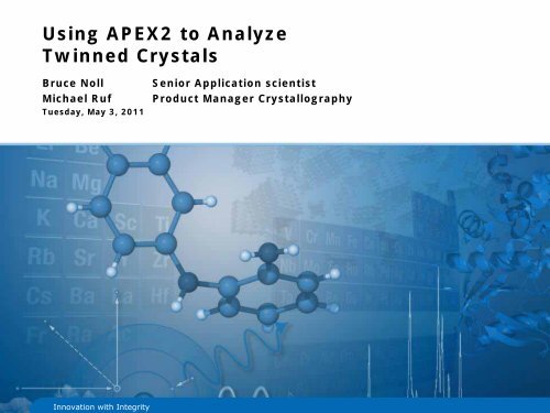 Using APEX2 to Analyze Twinned Crystals - Bruker AXS Support