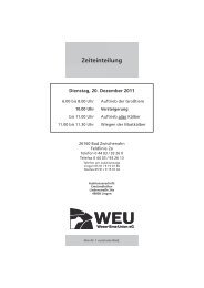 Zeiteinteilung - Weser Ems Union