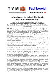 Jahrestagung der Leichtathletikwarte am 28.02 ... - Turngau Nahetal