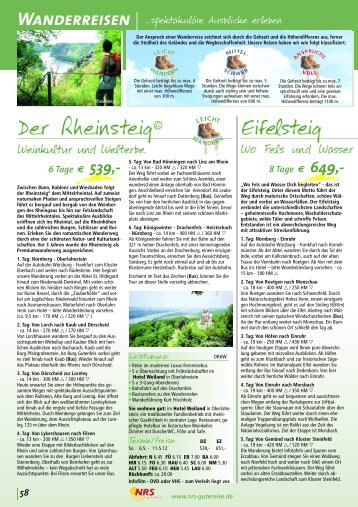 Wanderreisen - NRS gute Reise