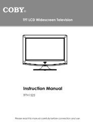 Instruction Manual - COBY Electronics