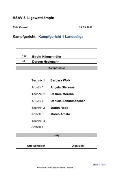 Kampfgericht 1 Landesliga - Hessischer Sportakrobatik Verband