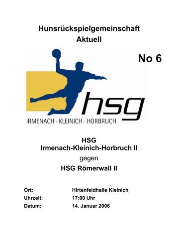 Hunsrückspielgemeinschaft Aktuell - HSG Irmenach-Kleinich ...