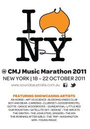 @ CMJ Music Marathon 2011 - Sounds Australia