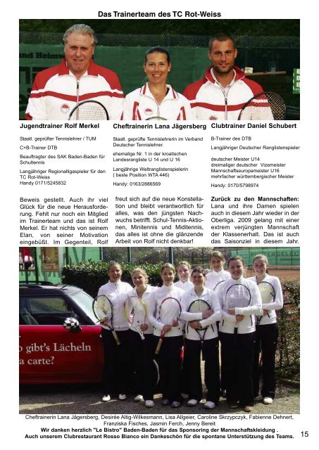 Club-Nachrichten - Tennisclub Rot-Weiss Baden-Baden eV