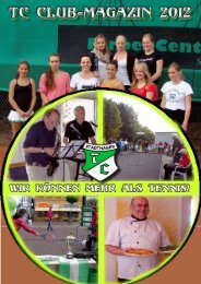 Club-Magazin 2012 - Tennisclub Grün-Weiß Stadthagen e.V.
