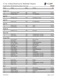 5 km Volkslauf - Altersklassen