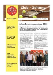 Clubzeitung Ausgabe 6, 2011 Teil 1 - TSG Bürgel Tennis