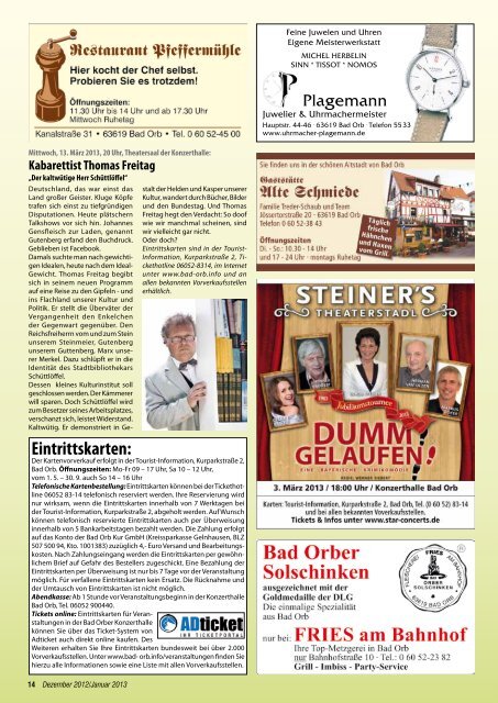 Gästezeitung Dezember 2012/Januar 2013 - Bad Orb