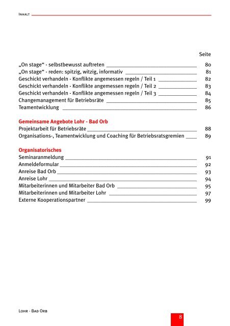 BR-Specials 2008 Bildung und Beratung Lohr - Bad Orb - IG Metall