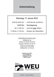 Zeiteinteilung - Weser Ems Union