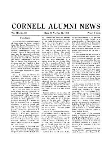 CORNELL ALUMNI NEWS - Cornell University