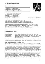 HTV - NACHRICHTEN TURNABTEILUNG - Heidelberger Turnverein