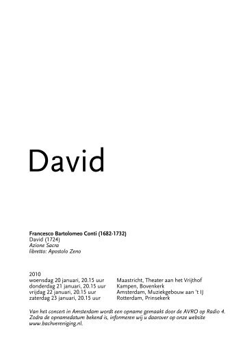 David - Nederlandse Bachvereniging