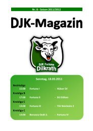 Tabelle Kreisliga C 2011/2012 - Fortuna Dilkrath