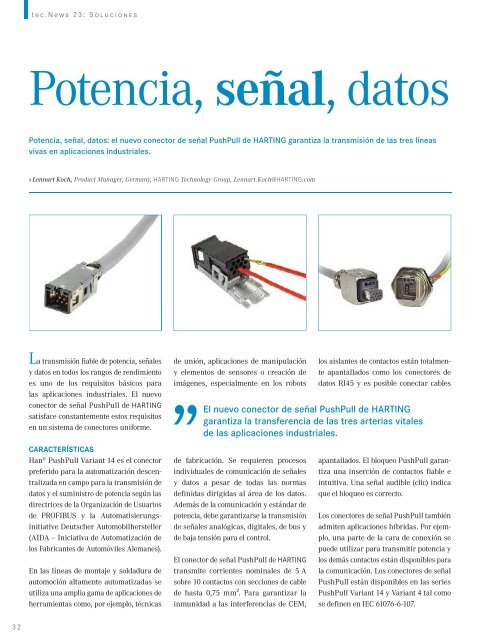 Un gran avance para la eficiencia energética - Harting