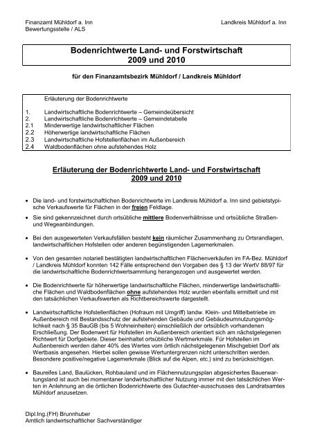 Richtwerte 2009 und 2010 FA MÜ - Finanzämter in Bayern