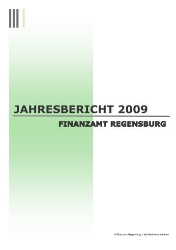 Jahresbericht gesamt_2009 - Finanzämter in Bayern