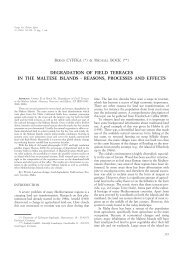 DEGRADATION OF FIELD TERRACES IN THE MALTESE ISLANDS ...