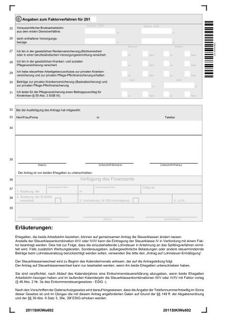 Steuerklasse 2 beantragen formular 2019