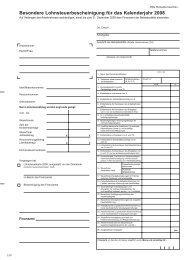 Besondere Lohnsteuerbescheinigung für das Kalenderjahr ...