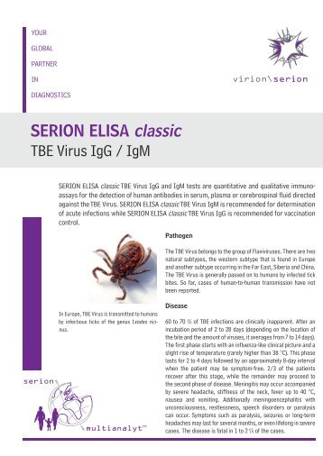 SERION ELISA classic TBE Virus IgG / IgM