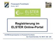 Registrierung im ELSTER Online-Portal - Finanzämter in Bayern