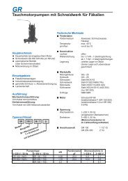 GR Tauchmotorpumpen mit Schneidwerk für ... - Speck Pumpen