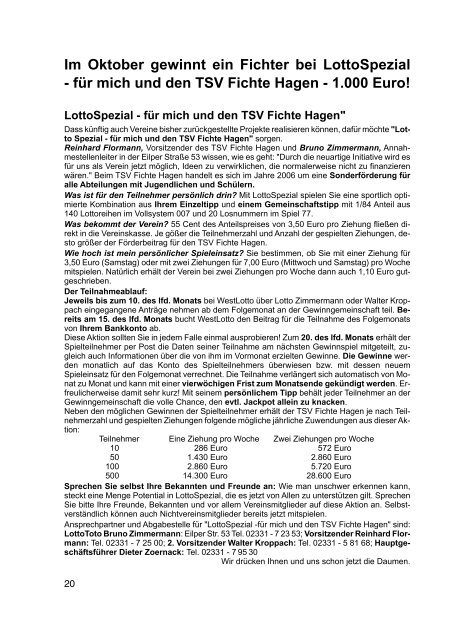 Hauptvorstand - TSV Fichte Hagen 1863 e.V.