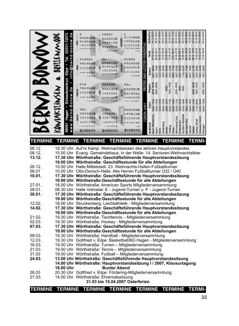 Hauptvorstand - TSV Fichte Hagen 1863 e.V.