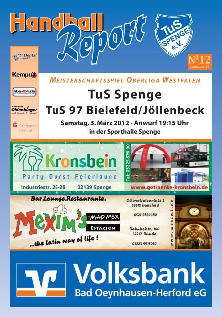 Hallenreport Nr.12 - TuS Spenge