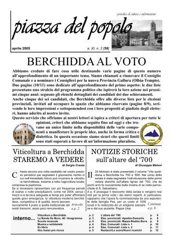 BERCHIDDA AL VOTO - Quiberchidda.it