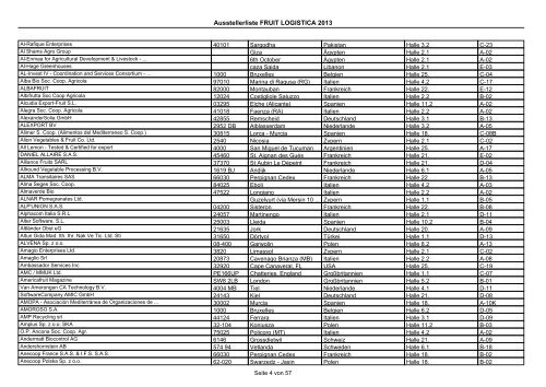 Download Ausstellerliste - FRUIT LOGISTICA Virtual Market Place