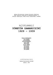 açıklamalı yönetim zamandizini 1929 - Prof - Ankara Üniversitesi