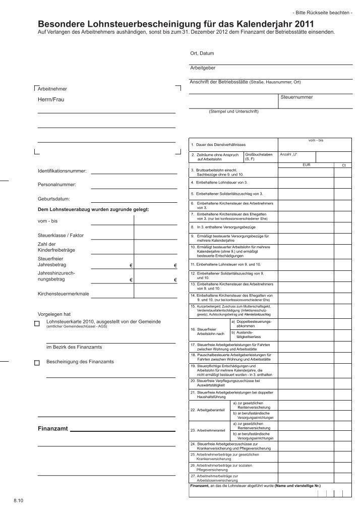 Lohnsteuerbescheinigung Magazine