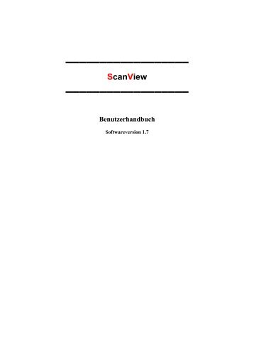 ScanView Benutzerhandbuch - SITRONIC