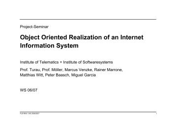 Object Oriented Realization of an Internet Information System - STS