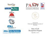 Stars of Life Recognition Program - PAAW - Professional Ambulance ...