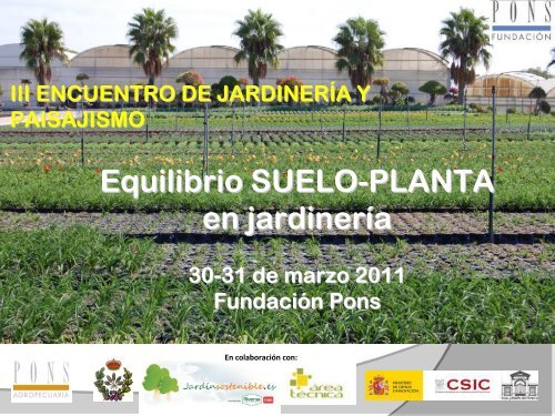 Sustrato de cultivo - Fundación Pons