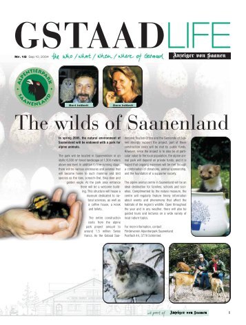 The wilds of Saanenland - GstaadLife print edition