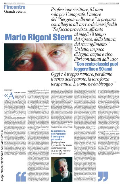intervista - La Repubblica