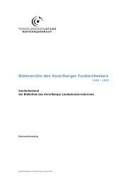 Notenarchiv des Vorarlberger Funkorchesters: Systematik, Register