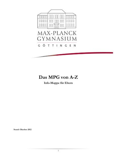 Das MPG von AZ Info-Mappe für Eltern - Max-Planck-Gymnasium ...