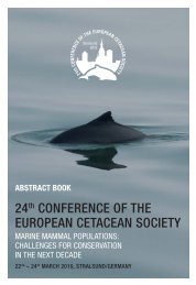 24th CONFERENCE OF THE EUROPEAN CETACEAN ... - Ozeaneum
