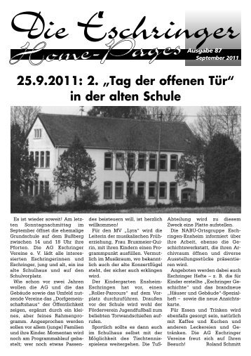 Home-PagesAusgabe 87 - Eschringen