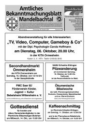 Amtliches Bekanntmachungsblatt Mandelbachtal U