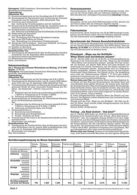 Amtliches Bekanntmachungsblatt Mandelbachtal U