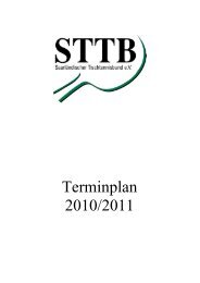 STTB Terminplanheft 2010/11 - ATSV Saarbrücken