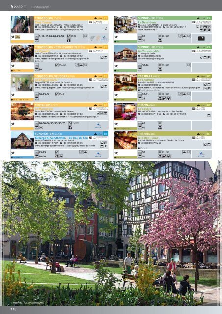 Hôtels et restaurants - Tourisme Alsace