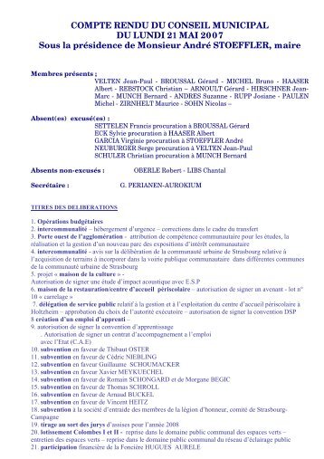 OPERATIONS BUDGETAIRES - Mairie de HOLTZHEIM